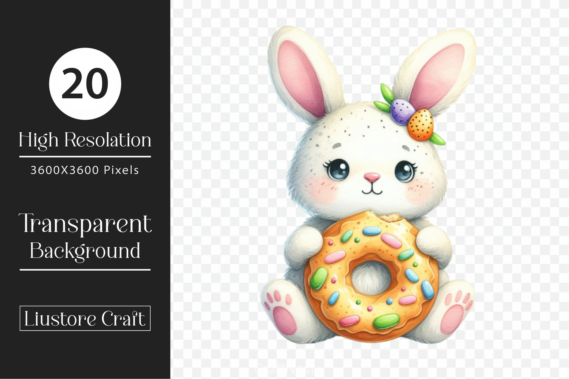 Easter Biscuit Bunny Clipart Bundle 2 - CraftNest - Digital Crafting and Art
