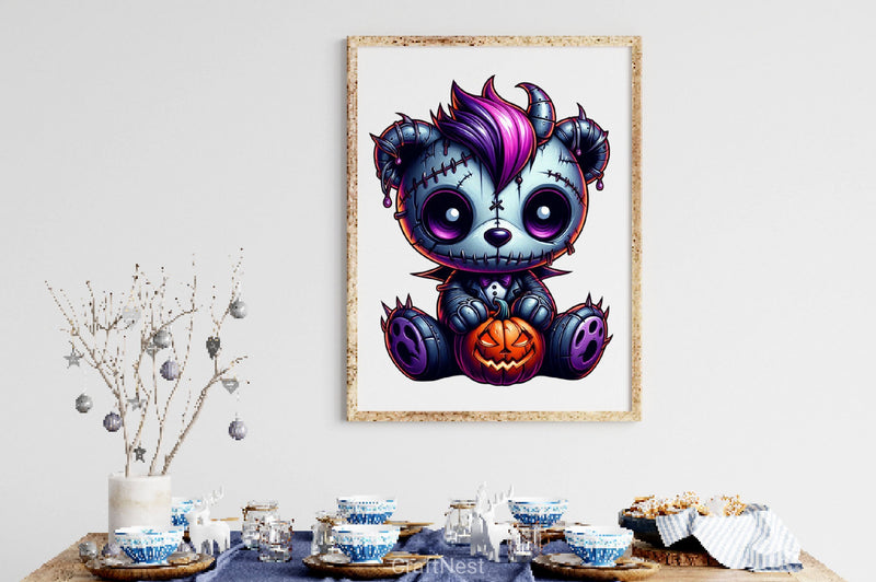 Halloween Scary Teddy Bear Clipart Bundle 2 - CraftNest - Digital Crafting and Art