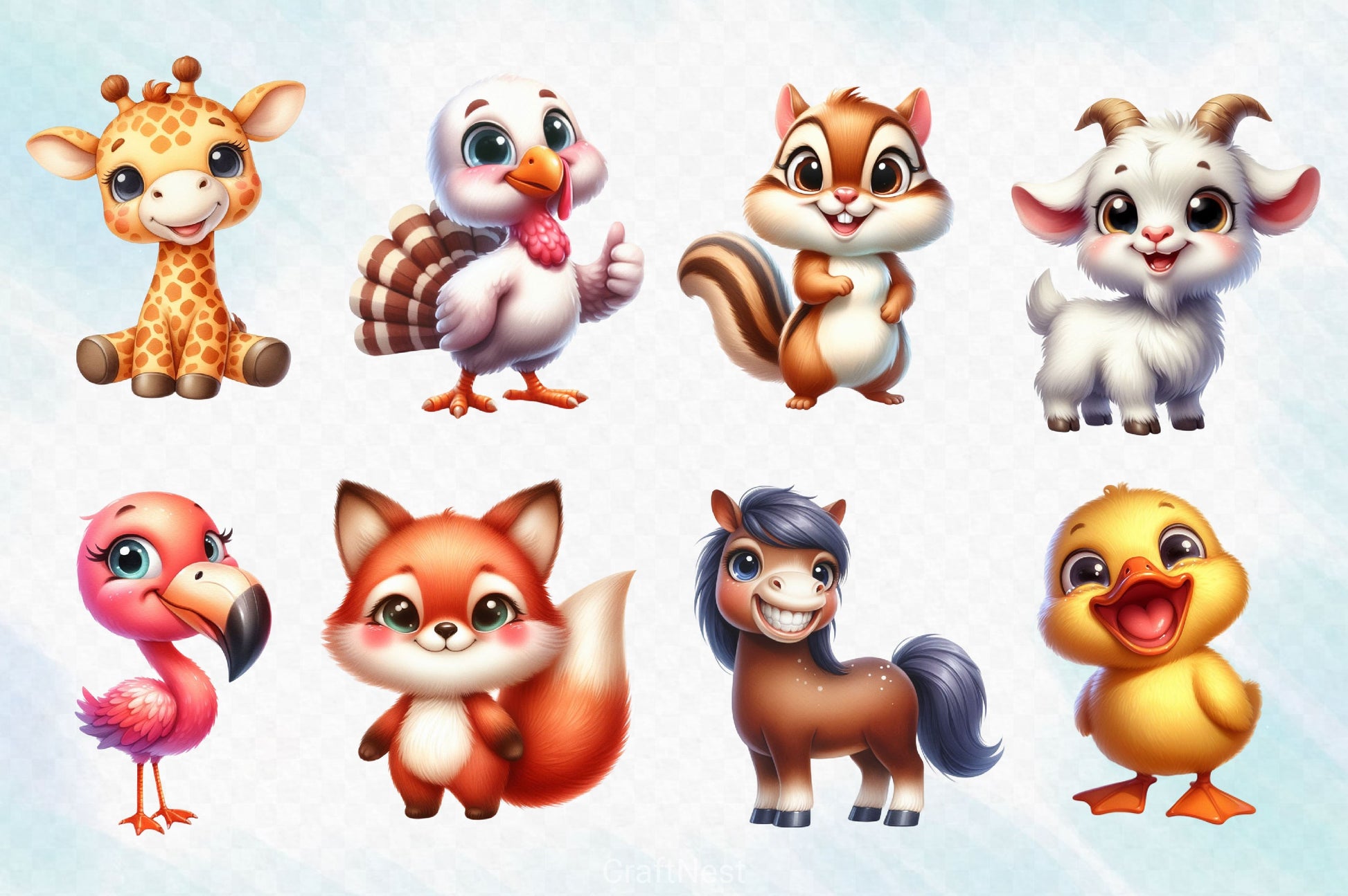 Funny Animals Clipart Bundle 5 - CraftNest - Digital Crafting and Art