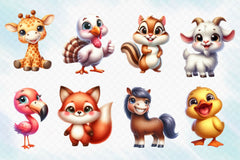 Funny Animals Clipart Bundle 5 - CraftNest - Digital Crafting and Art