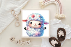 Cute Baby Sheep Clipart Bundle - CraftNest - Digital Crafting and Art