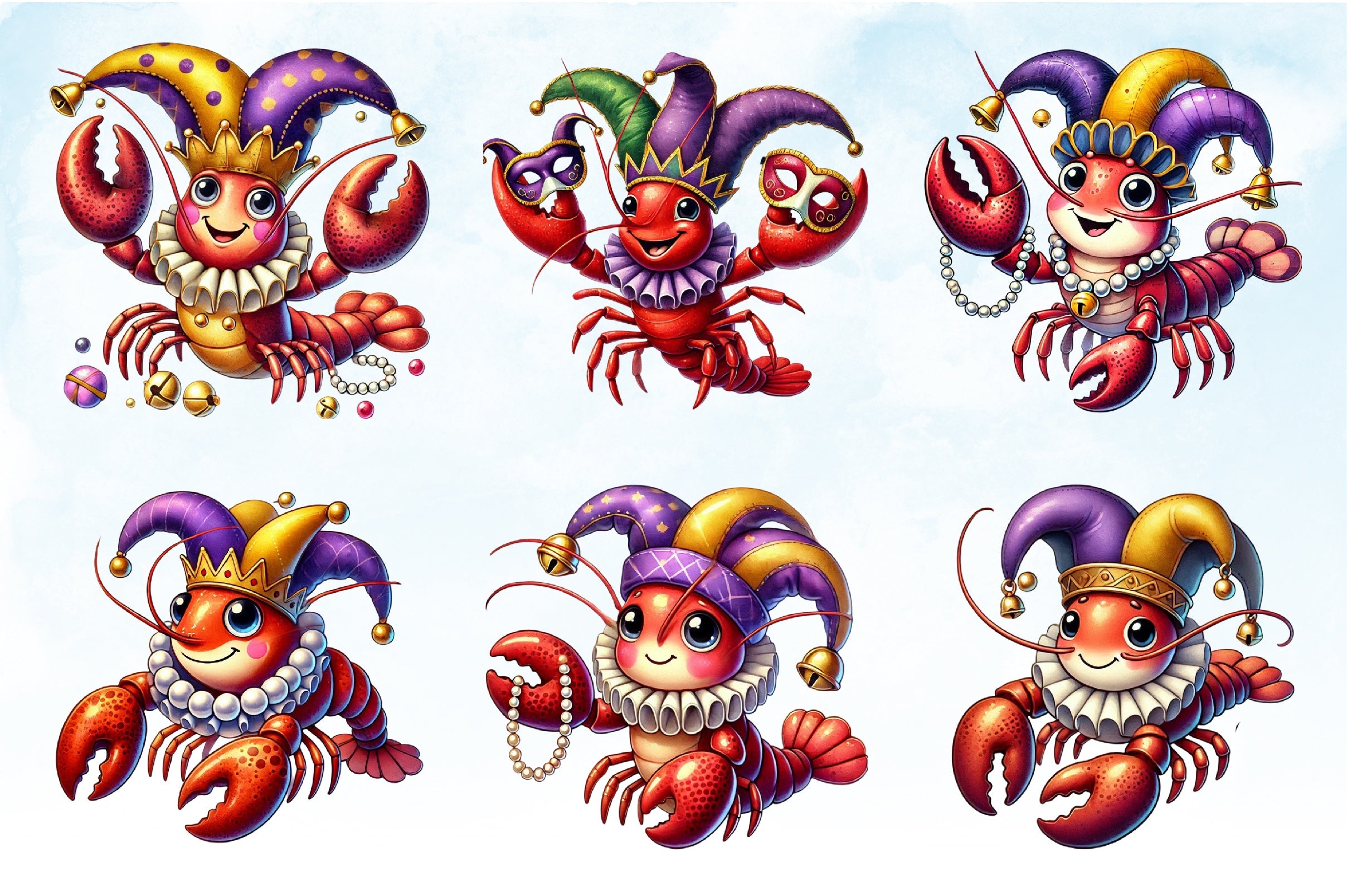 Mardi Gras Crawfish Clipart Bundle 2 - CraftNest - Digital Crafting and Art
