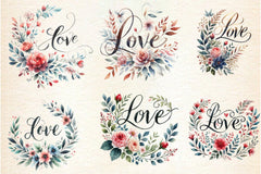 Love Calligraphy Clipart Bundle - CraftNest - Digital Crafting and Art