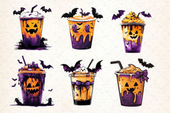 Halloween Coffee Cup Clipart Bundle 6 - CraftNest - Digital Crafting and Art
