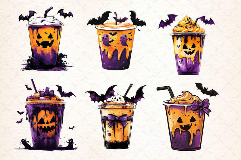 Halloween Coffee Cup Clipart Bundle 6 - CraftNest - Digital Crafting and Art