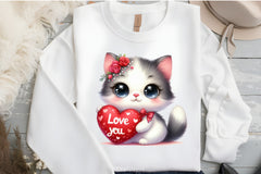 Love You Cat Valentine's Clipart Bundle 5 - CraftNest - Digital Crafting and Art