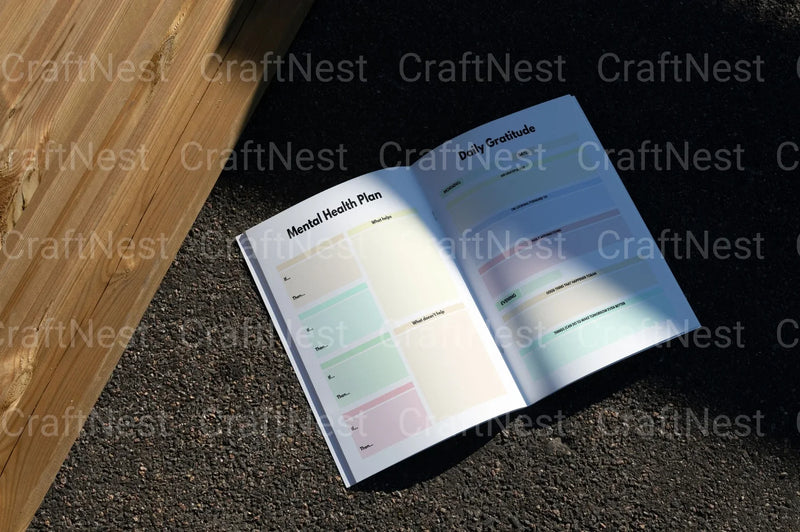 Mental Health Planner for Improved Well-being - CraftNest - Digital Crafting and Art
