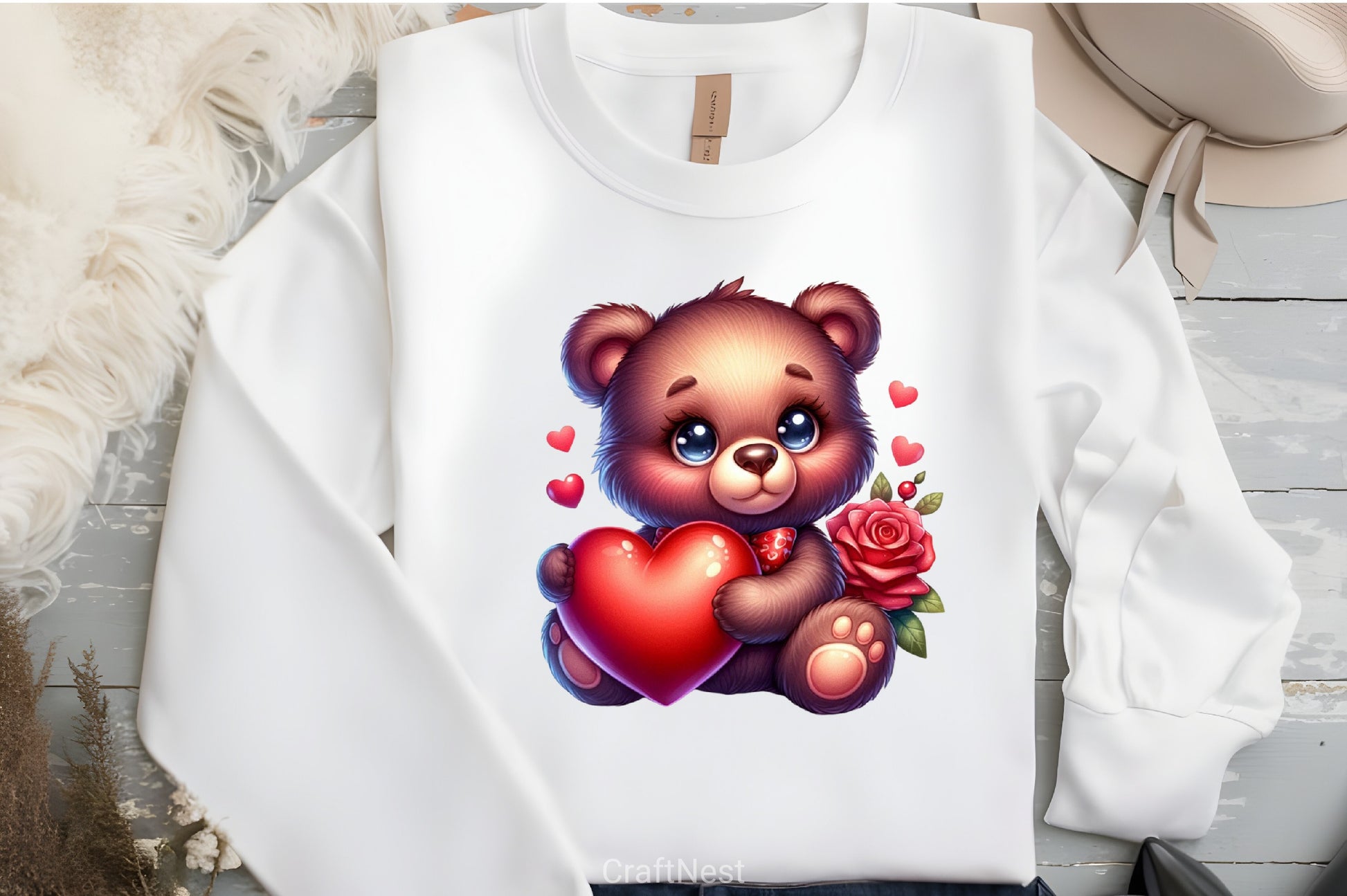 Valentine's Day Teddy Bear Clipart Bundle - CraftNest - Digital Crafting and Art