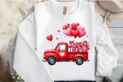 Valentine Red Trucks Clipart Bundle - CraftNest - Digital Crafting and Art