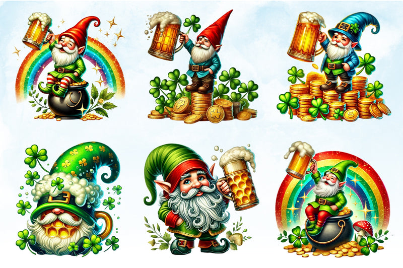 Lucky Gnomes St. Patrick's Day Clipart Bundle - CraftNest - Digital Crafting and Art