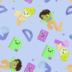 Back to School Blue Digital Paper - CraftNest - Digital Crafting and Art