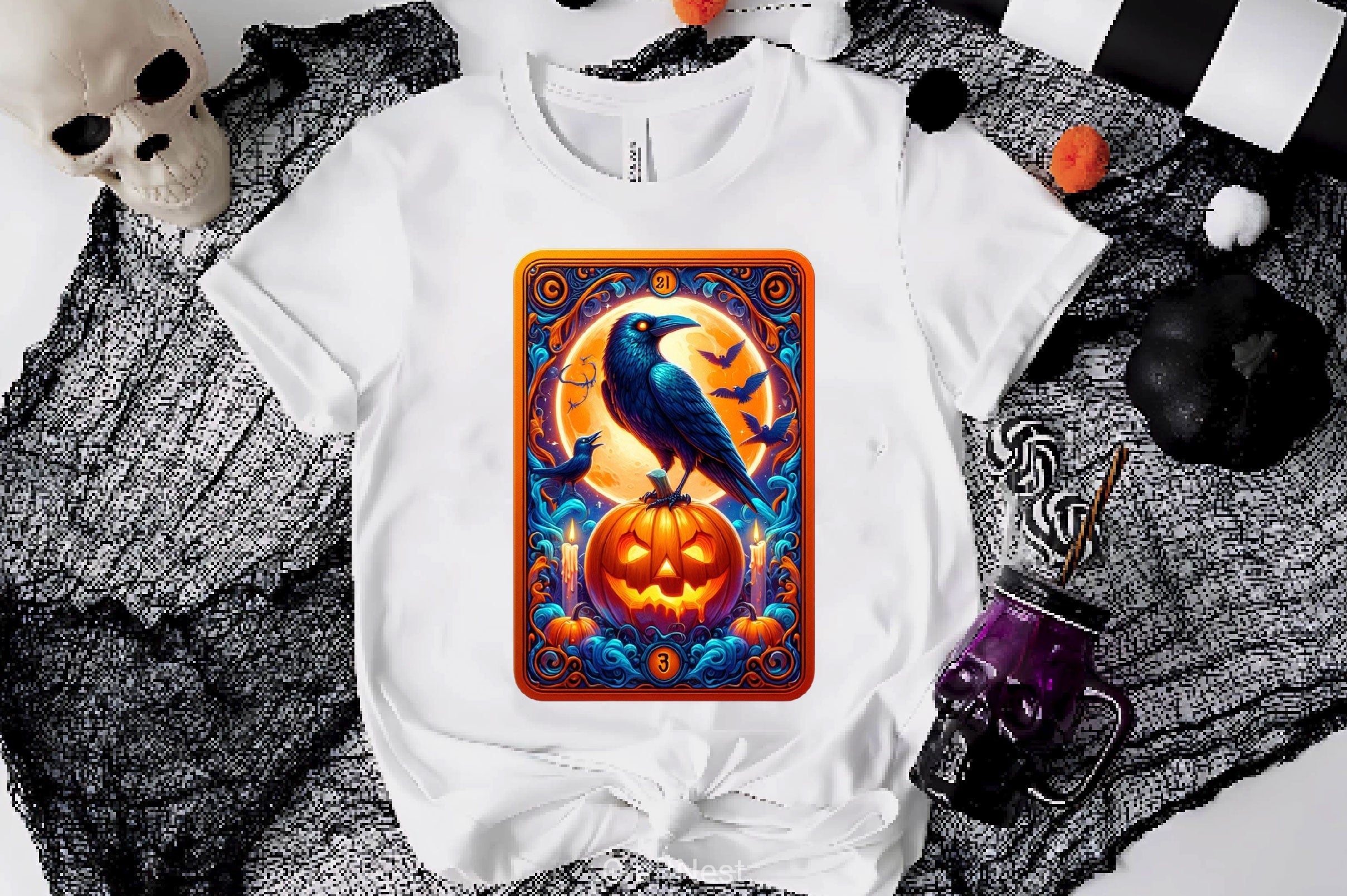 Raven Bird Tarot Card Clipart Bundle 16 - CraftNest - Digital Crafting and Art