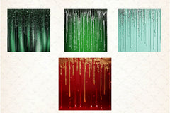 Christmas Dripping Glitter Digital Paper - CraftNest - Digital Crafting and Art