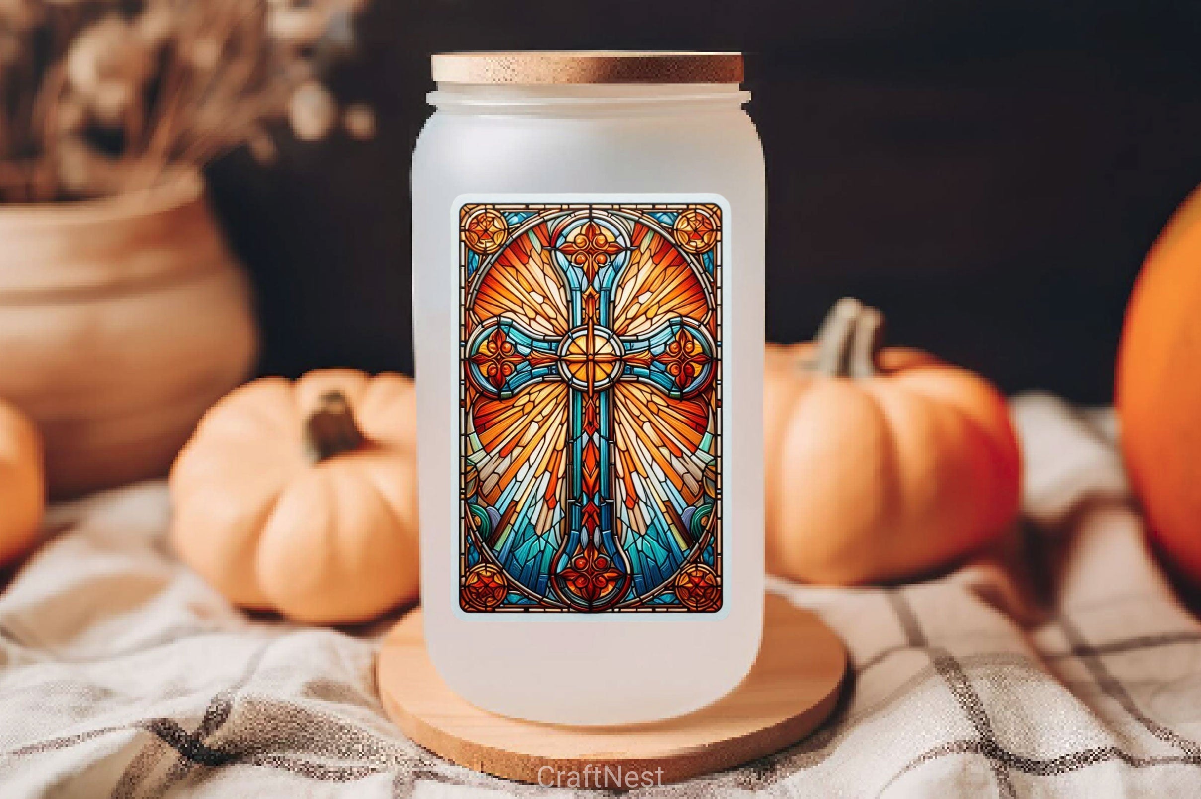 Stained Glass Cross Tarot Card Clipart Bundle 14 - CraftNest - Digital Crafting and Art