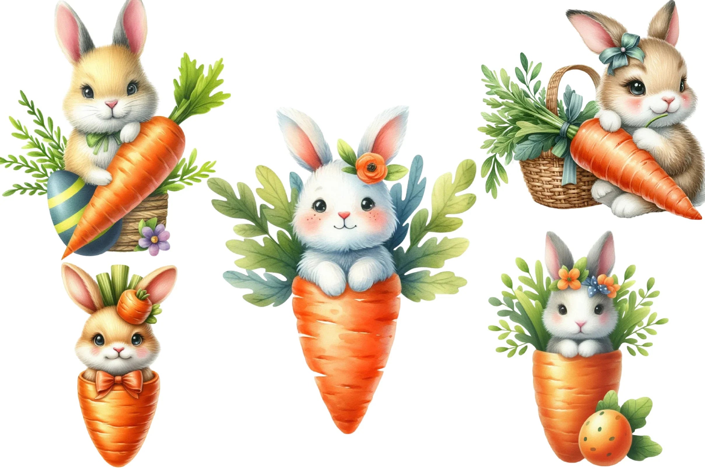 Easter Bunny Clipart Bundle 56 - CraftNest - Digital Crafting and Art