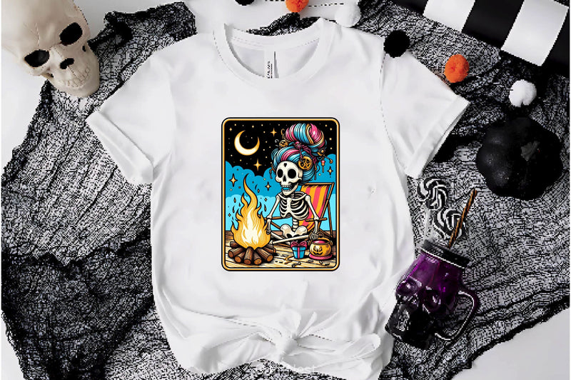 Happy Camper Skeleton Tarot Card Clipart Bundle - CraftNest - Digital Crafting and Art