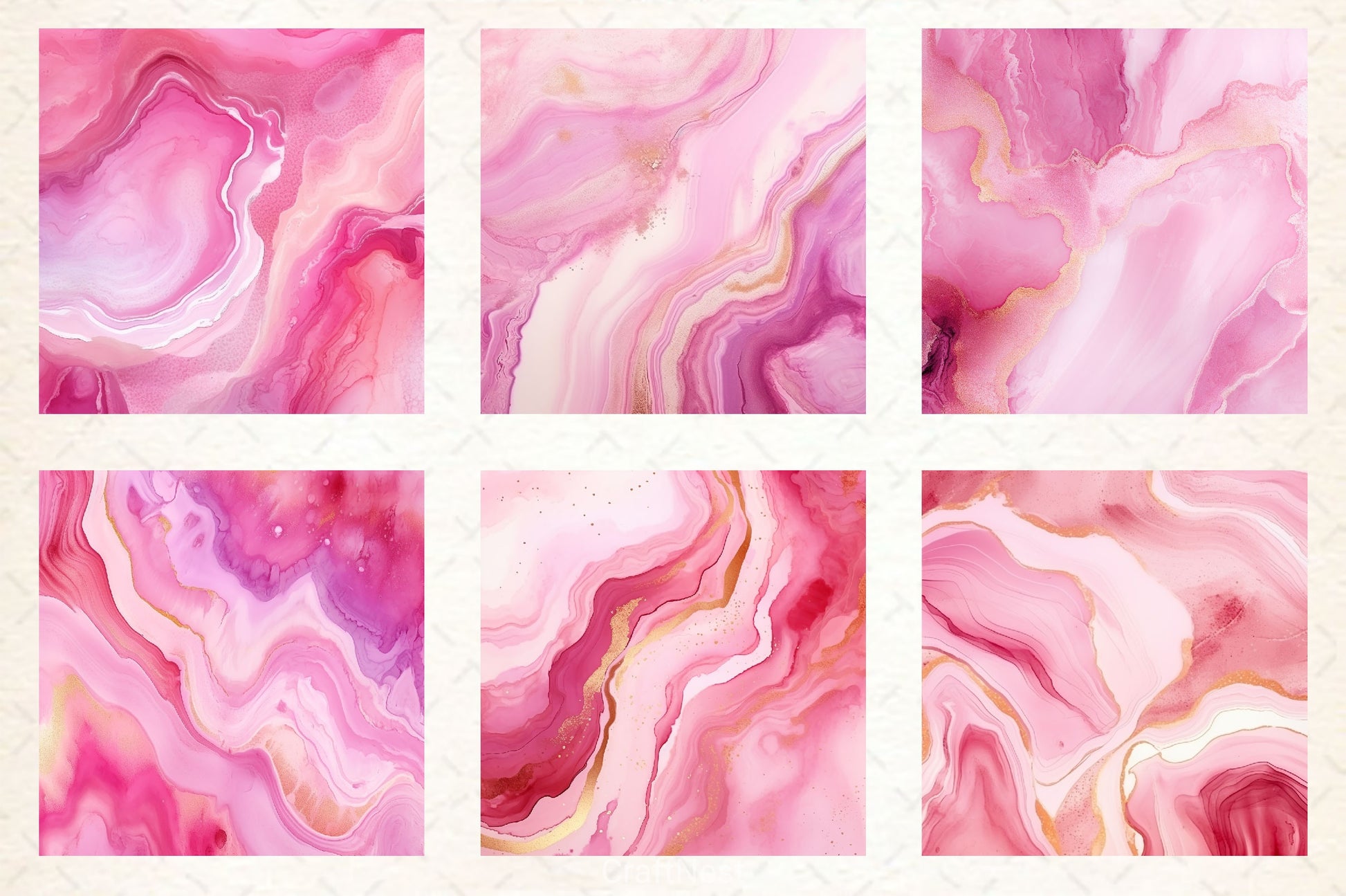 Pink Glitter Ink Digital Papers - CraftNest - Digital Crafting and Art