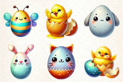 Easter Animal Egg Clipart Bundle - CraftNest - Digital Crafting and Art