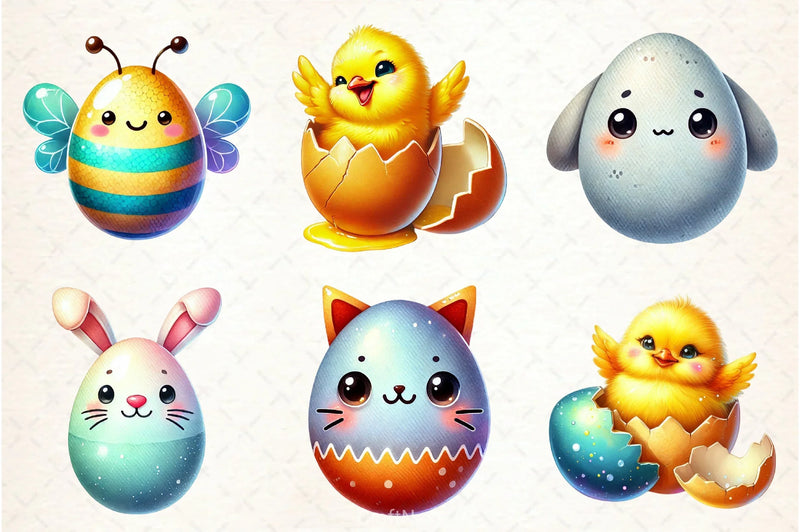 Easter Animal Egg Clipart Bundle - CraftNest - Digital Crafting and Art