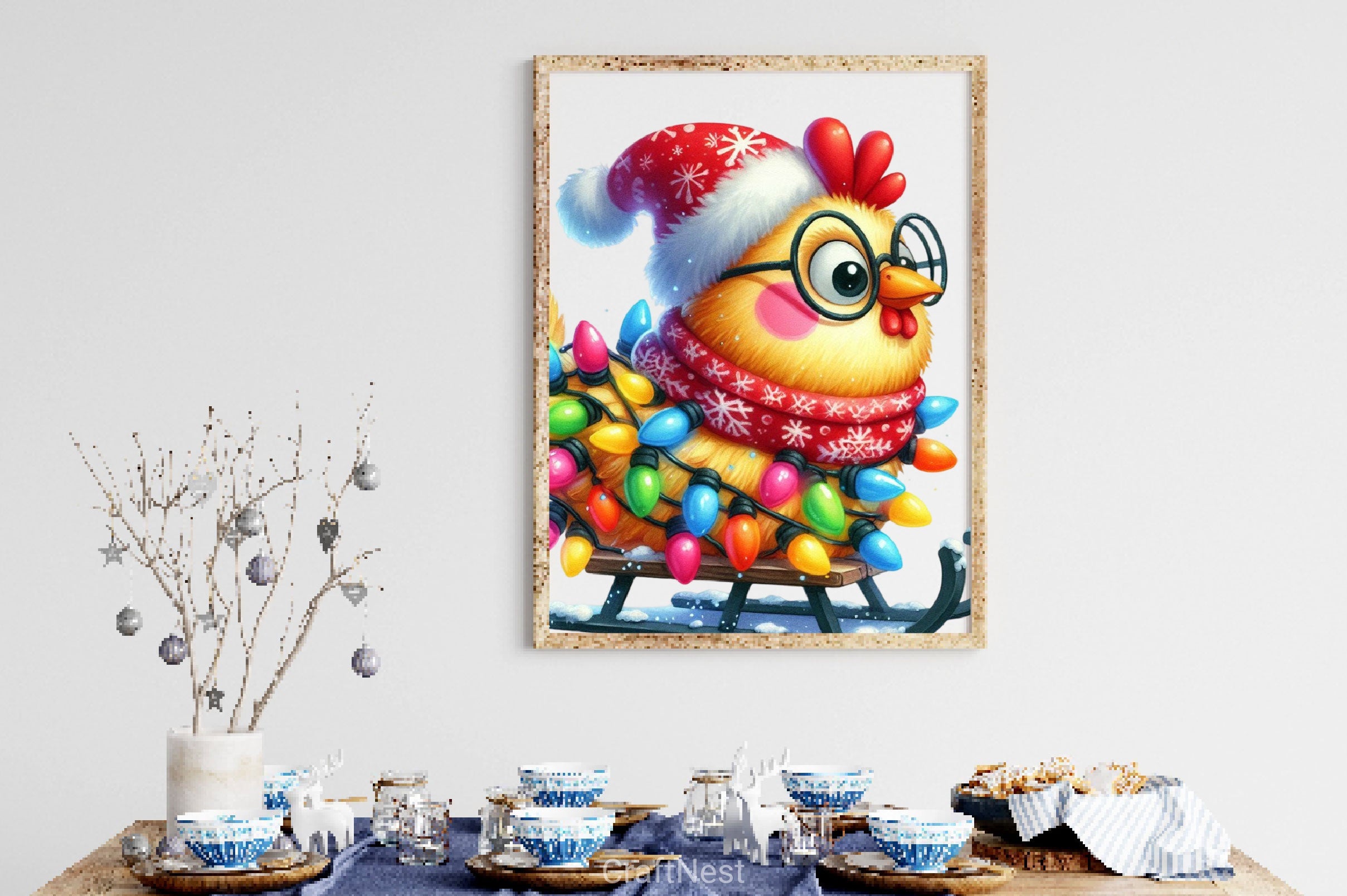 Christmas Funny Chicken Clipart Bundle 2 - CraftNest - Digital Crafting and Art