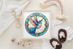 Stained Glass Hummingbird Clipart Bundle - CraftNest - Digital Crafting and Art