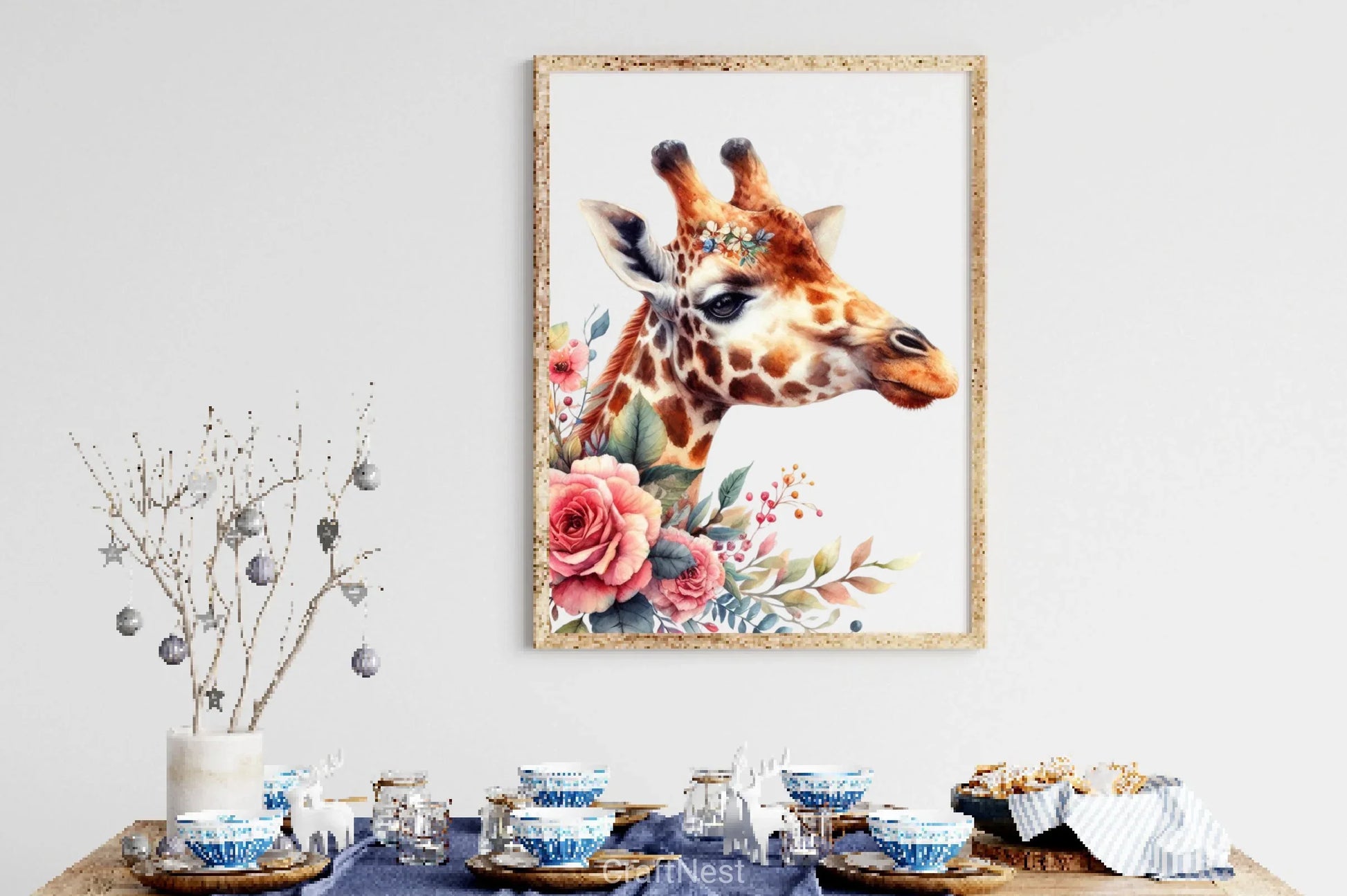 Floral Giraffe Clipart Bundle - CraftNest - Digital Crafting and Art