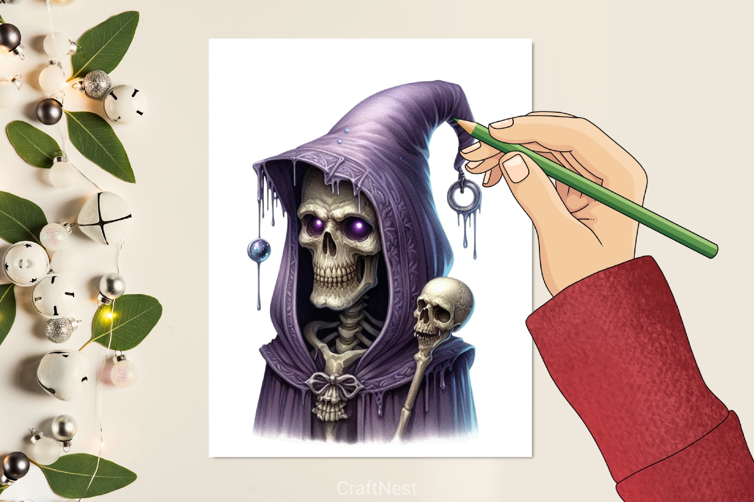 Halloween Necromancer Clipart Bundle - CraftNest - Digital Crafting and Art