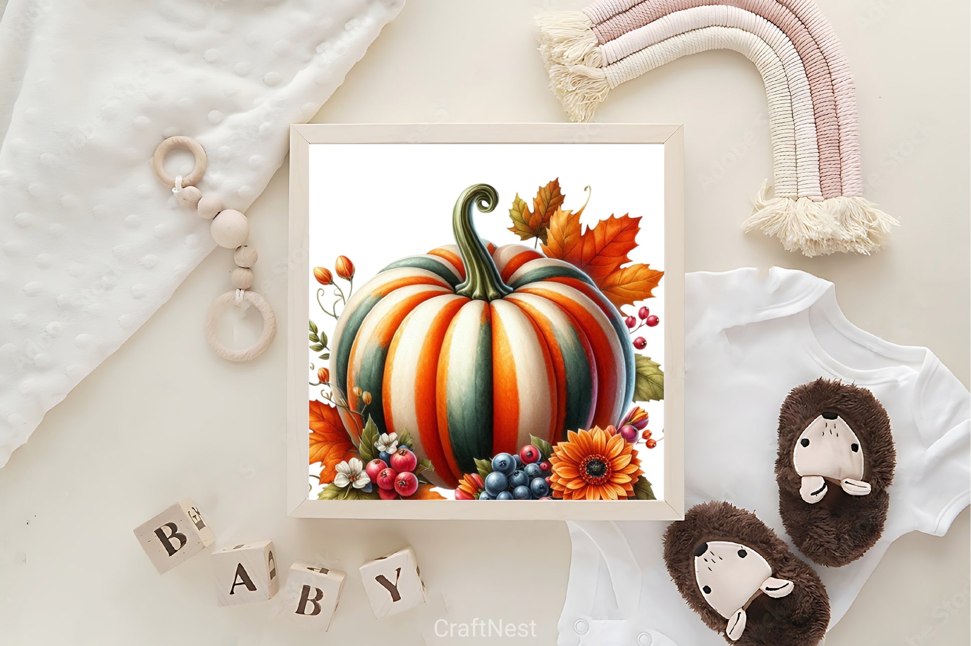 Pumpkin Flower Clipart Bundle - CraftNest - Digital Crafting and Art