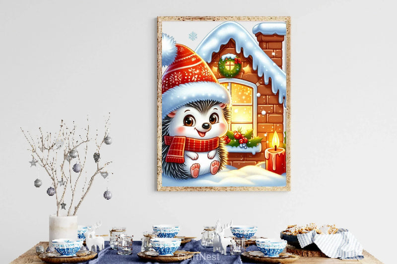 Cute Christmas Hedgehog Clipart Bundle - CraftNest - Digital Crafting and Art