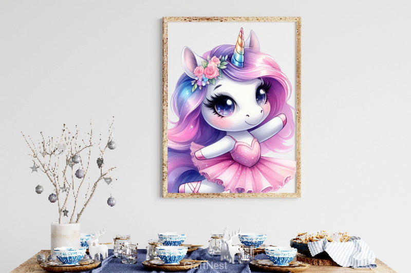 Cute Unicorns Ballet Clipart Bundle - CraftNest - Digital Crafting and Art