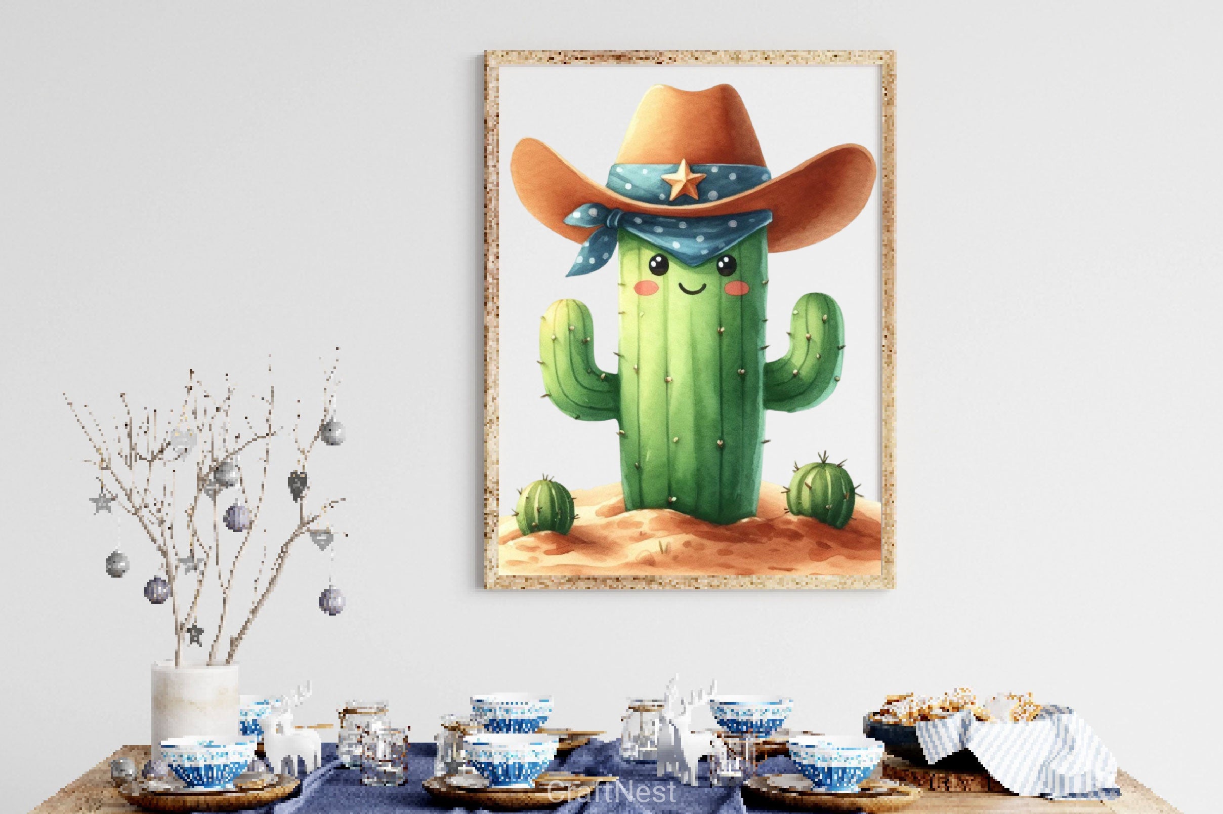 Pastel Western Cactus Clipart Bundle 2 - CraftNest - Digital Crafting and Art