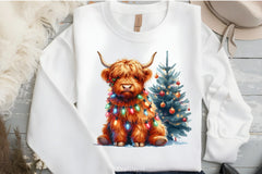 Cute Christmas Highland Cow Clipart Bundle 4 - CraftNest - Digital Crafting and Art