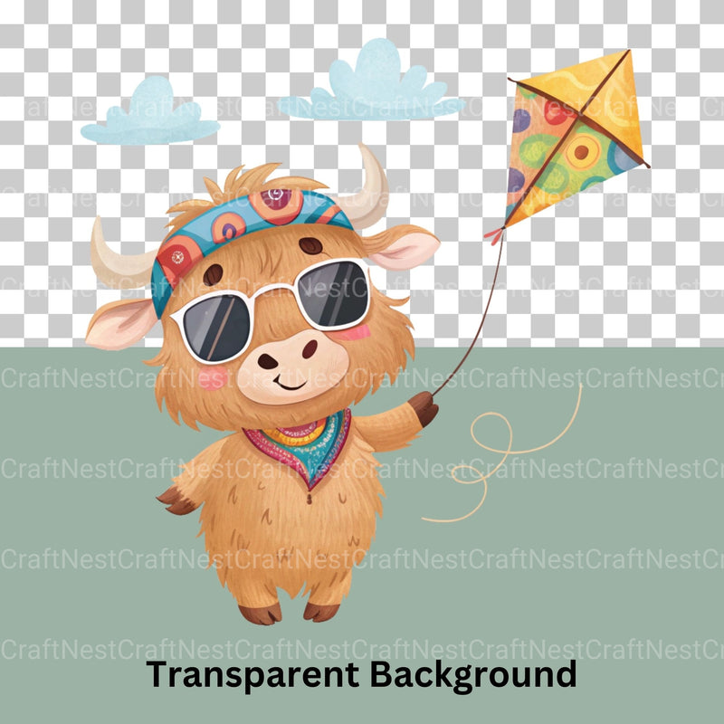 Highland Calf Clipart Bundle - CraftNest - Digital Crafting and Art