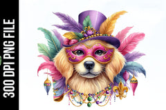 Cute Dog Mardi Gras Clipart Bundle - CraftNest - Digital Crafting and Art