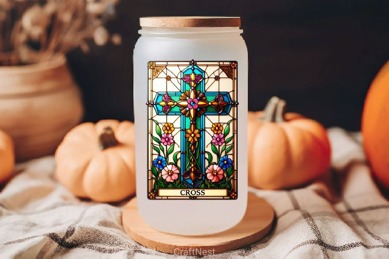 Stained Glass Cross Tarot Card Clipart Bundle 4 - CraftNest - Digital Crafting and Art