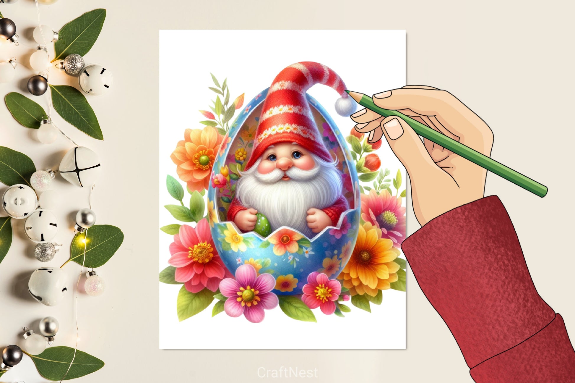 Easter Gnome Clipart Bundle 14 - CraftNest - Digital Crafting and Art