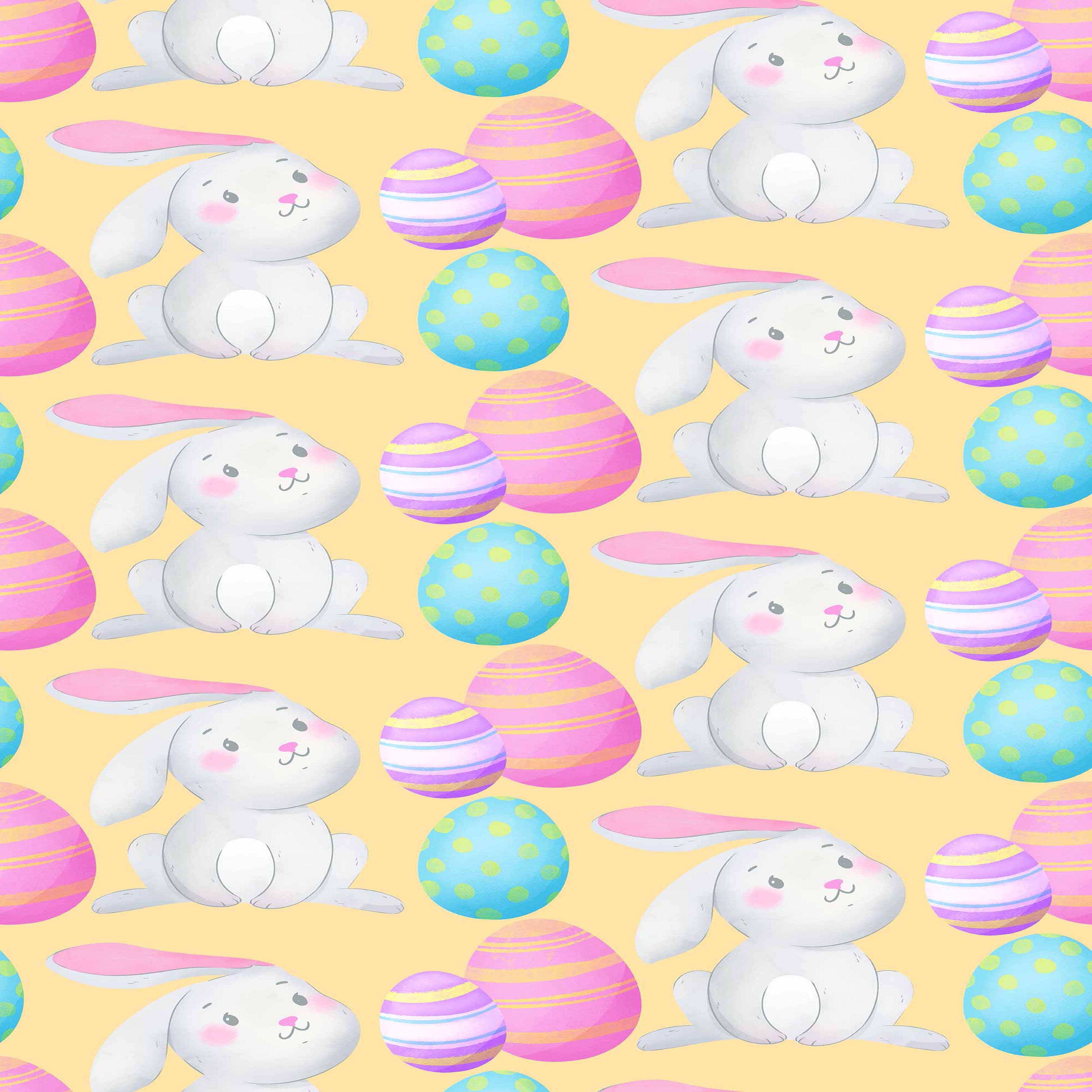 Watercolor Easter Seamless Digital Paper - CraftNest - Digital Crafting and Art