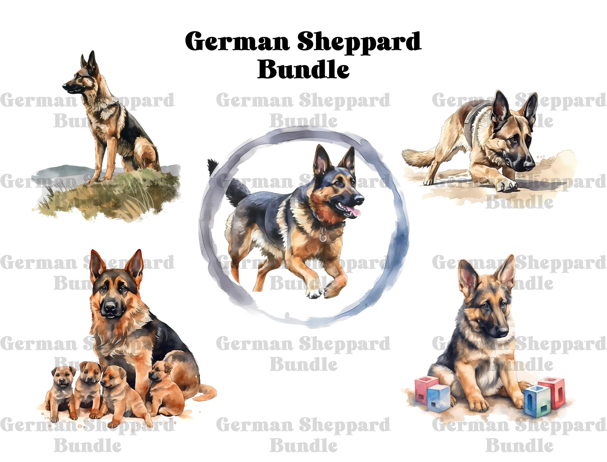 German Shepherd Clipart - CraftNest