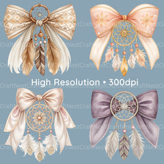Dreamcatcher Bows Clipart Bundle - CraftNest - Digital Crafting and Art