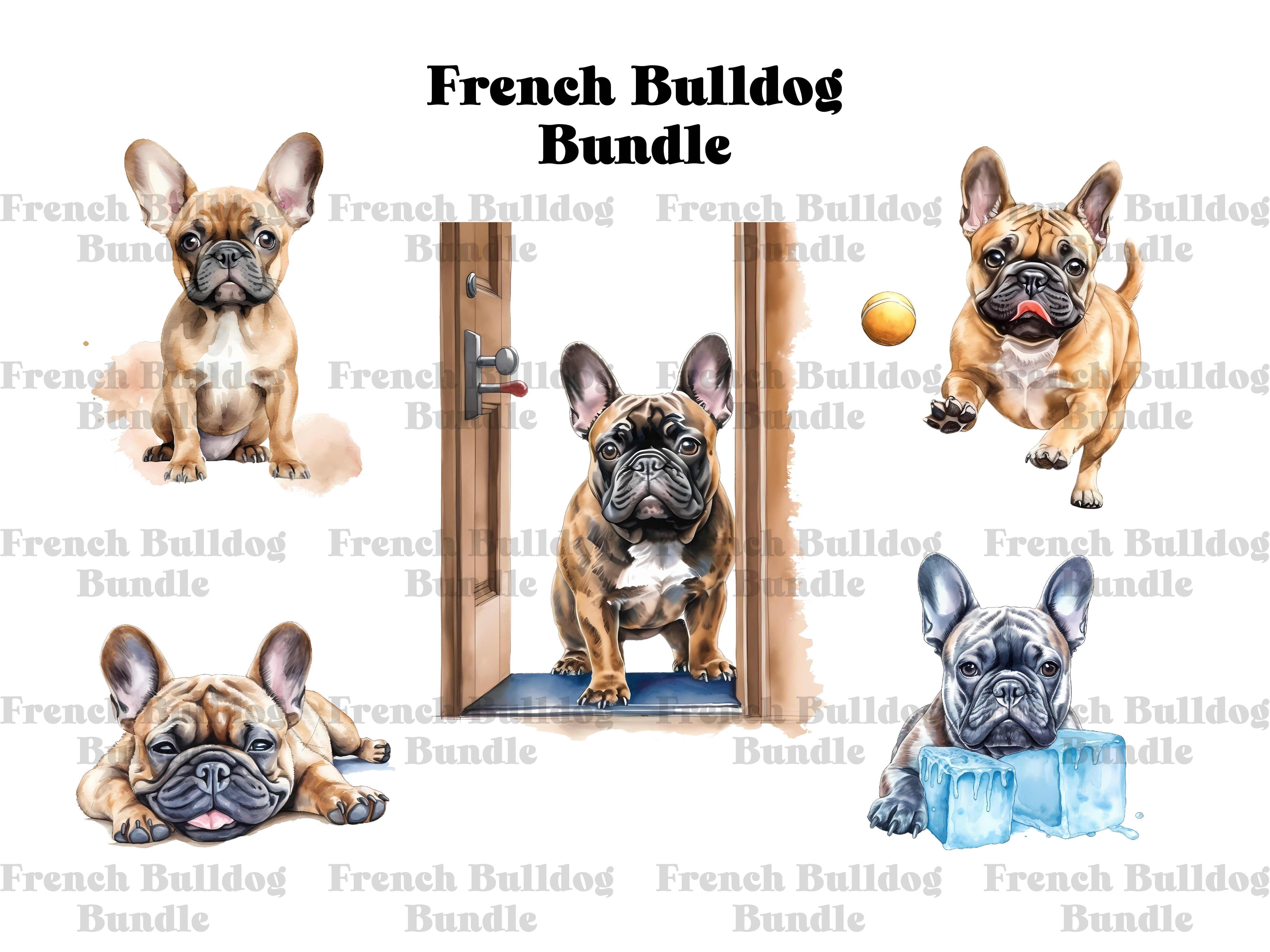 French Bulldog Clipart - CraftNest