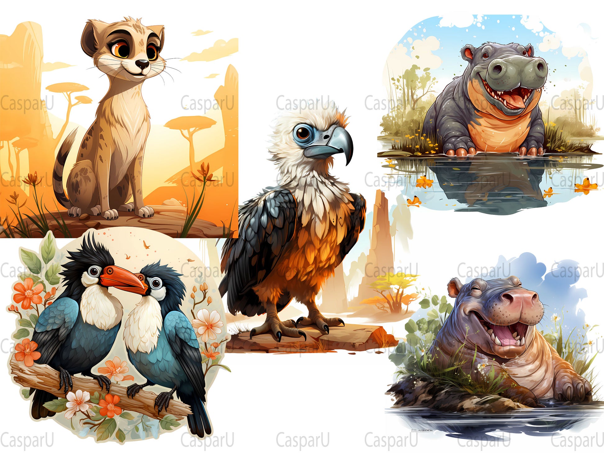 Cute Safari Clipart - CraftNest