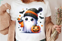 Cute Ghost Cute Halloween Clipart Bundle 13 - CraftNest - Digital Crafting and Art