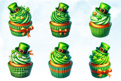 St Patrick's Day Cupcake Clipart Bundle - CraftNest - Digital Crafting and Art