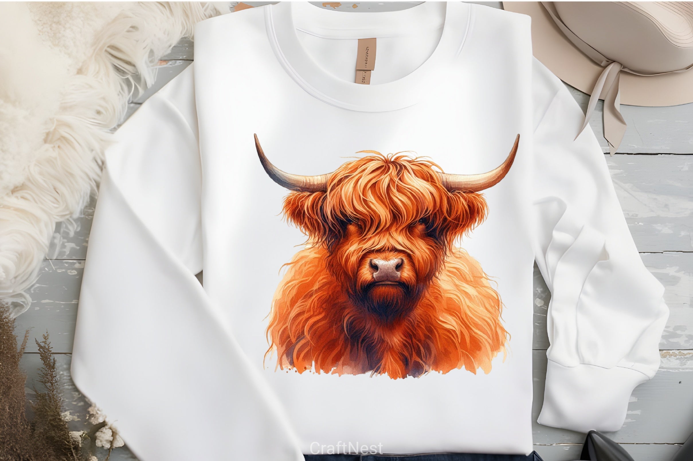 Highland Cow Clipart Bundle - CraftNest - Digital Crafting and Art