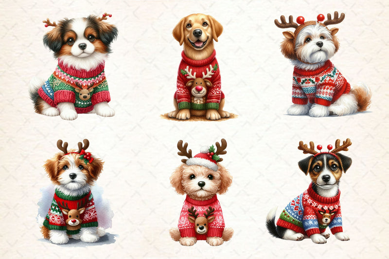Christmas Dogs Clipart Bundle 3 - CraftNest - Digital Crafting and Art