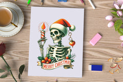 Retro Christmas Skeleton Clipart Bundle 3 - CraftNest - Digital Crafting and Art