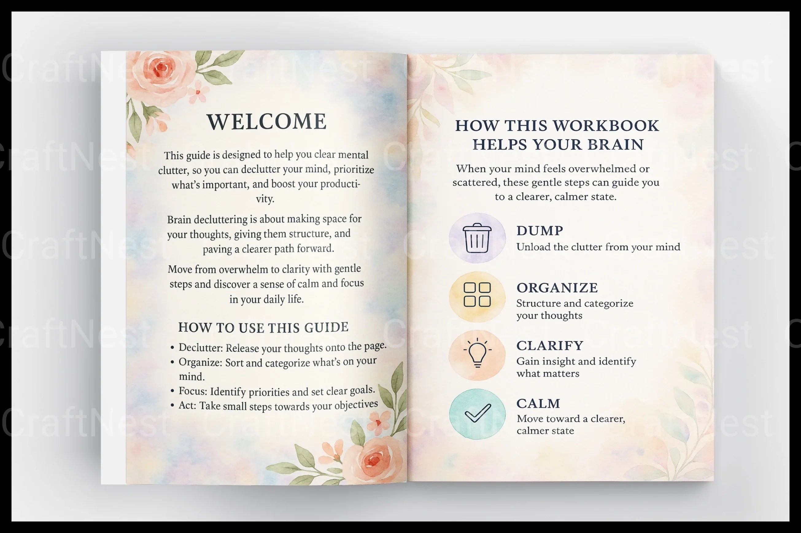 Brain Declutter: Ultimate Productivity Guide - CraftNest - Digital Crafting and Art