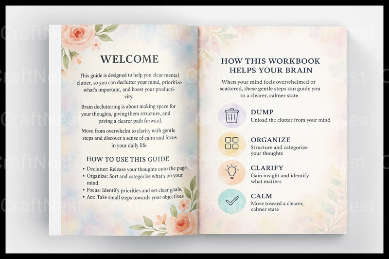 Brain Declutter: Ultimate Productivity Guide - CraftNest - Digital Crafting and Art