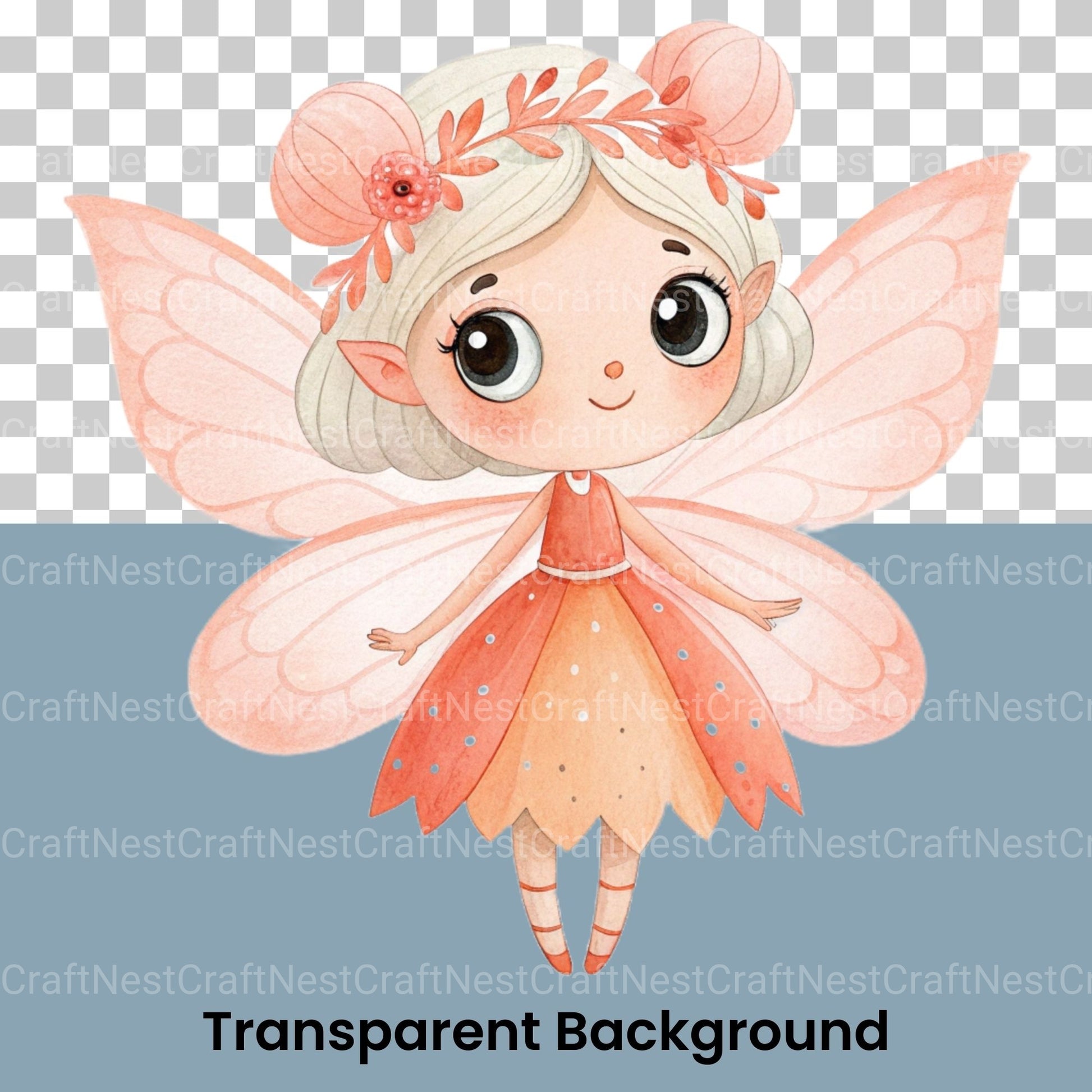 Cute Fairies Clipart Bundle - CraftNest - Digital Crafting and Art
