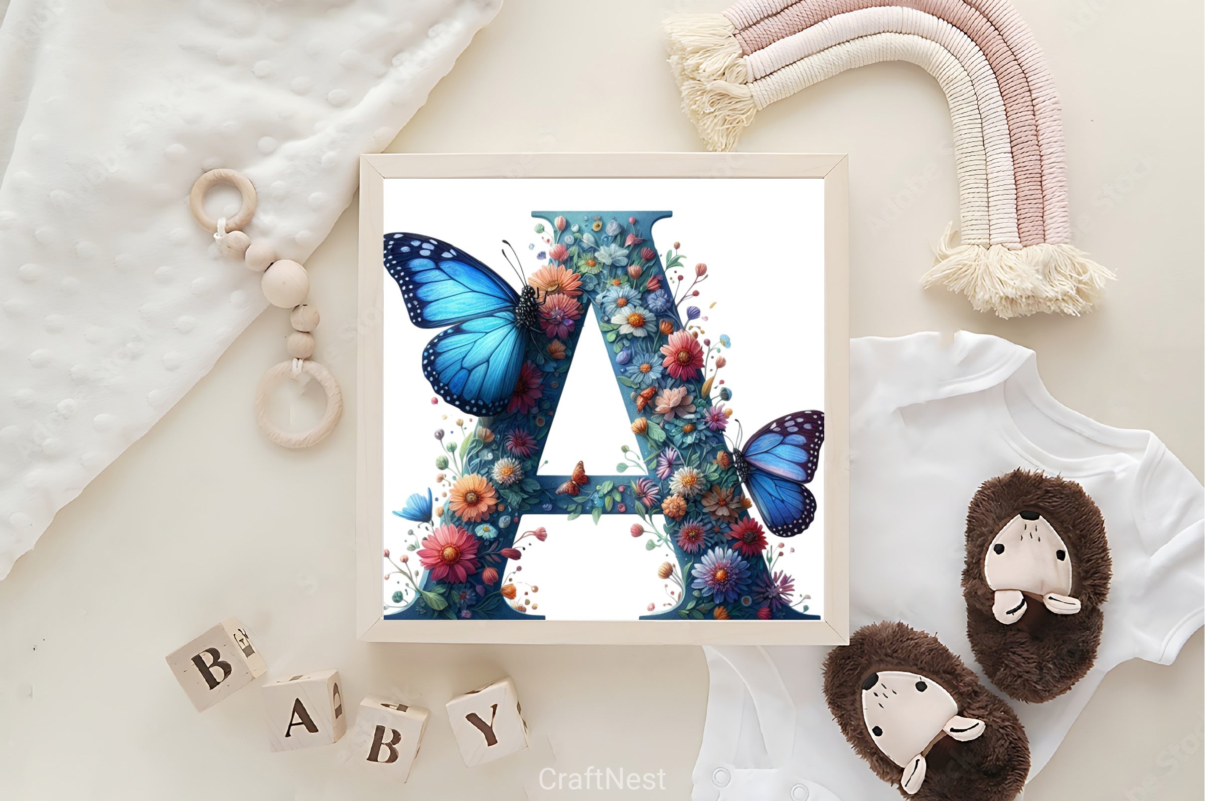 Butterfly Alphabet Clipart Bundle - CraftNest - Digital Crafting and Art
